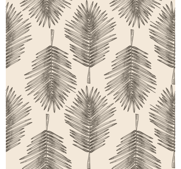 Leaves design living room wallpaper - TenStickers