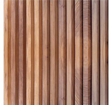 Wooden strips design Lounge wallpaper - TenStickers