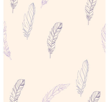 Feather Pattern Living Room Wallpaper - TenStickers