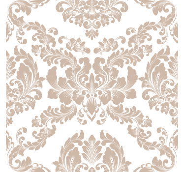 damask pattern Baroque wallpaper - TenStickers