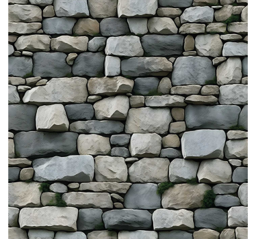 Realistic pattern stone wallpaper - TenStickers