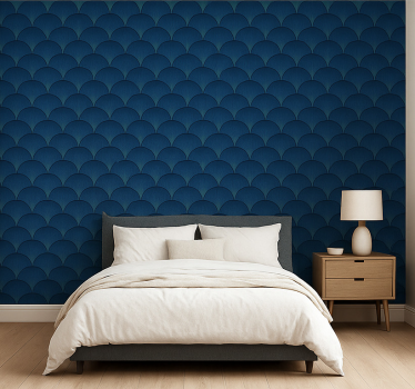 1920's Art Déco blue fans vintage wallpaper - TenStickers