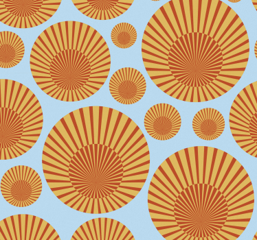 70's Sunshine Geometric Wallpaper - TenStickers