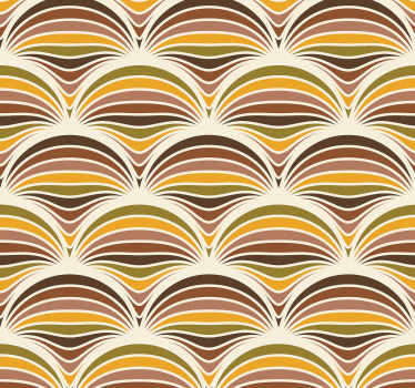 70s pattern  Retro Wallpaper - TenStickers