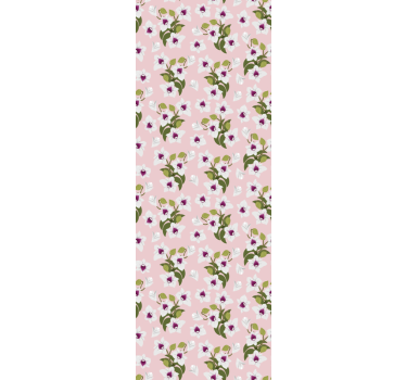 White flowers wallpaper - TenStickers