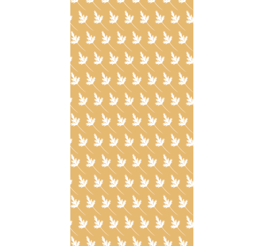 Flying white display leaf wallpaper - TenStickers