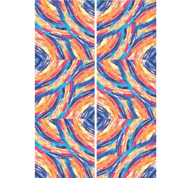 Multicoloured brush strokes Bedroom Wallpaper - TenStickers