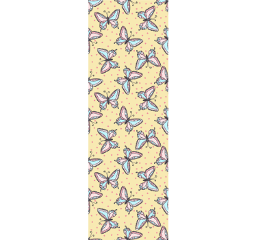 Colorful yellow pattern butterfly wallpaper - TenStickers