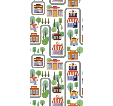 Charming Urban Landscape city wallpaper - TenStickers