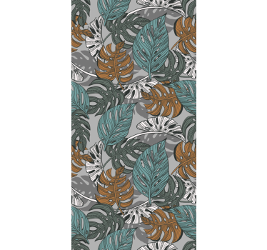 Monstera leaf Forest Wallpaper - TenStickers