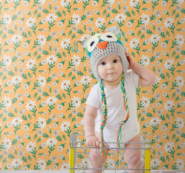 Nature Wallpaper Daisy Flower Yellow Background - TenStickers