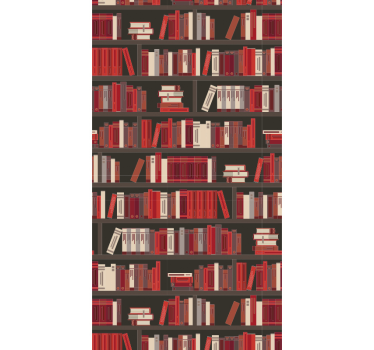 Wardrobe with books Living Room Wallpaper - TenStickers