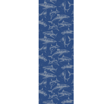 Furious Sharks Bedroom Wallpaper - TenStickers
