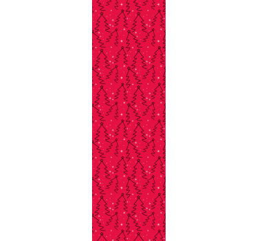 Christmas Tree Line Feature Living Room Wallpaper - TenStickers