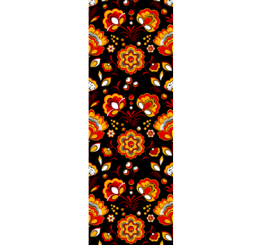 Floral Slavic Pattern Nature Wallpaper - TenStickers