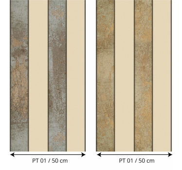 Textured Rustic Striped Pattern Living Room Wallpaper - TenStickers