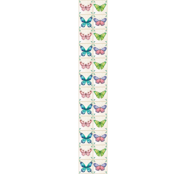 Butterfly wallpaper in vibrant tile design - TenStickers