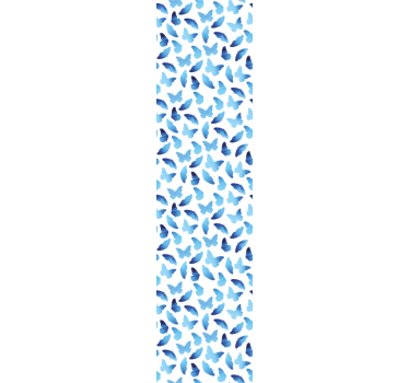 Butterfly wallpaper in blue and white design - TenStickers