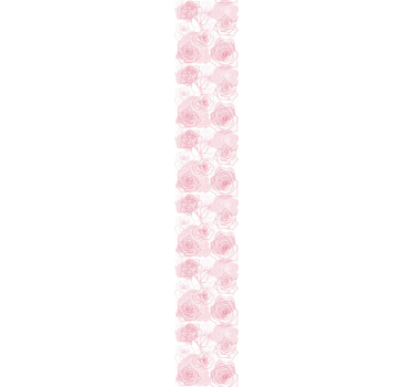 Flowers with roses on pink background Nature Wallpaper - TenStickers