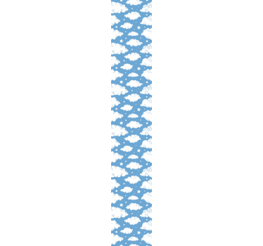 Blue design with clouds star wallpaper - TenStickers