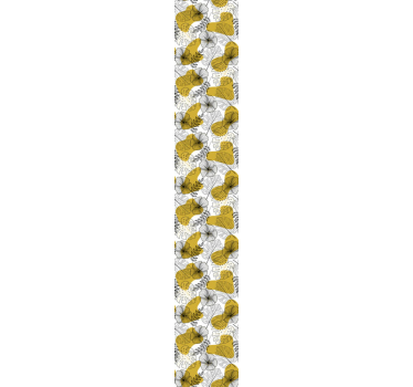 Golden tropical leaves palm tree wallpaper - TenStickers