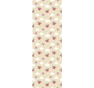 Butterflies Pattern butterfly wallpaper - TenStickers