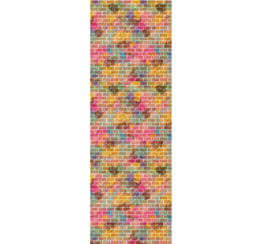Colorful brick mosaic brick wallpaper - TenStickers