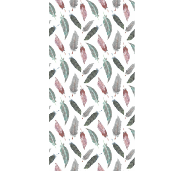 Feather Motif leaf wallpaper - TenStickers