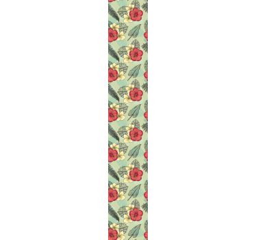 Green tropical arrangement flower wallpaper - TenStickers