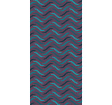 Wavy Pattern living room wallpaper - TenStickers