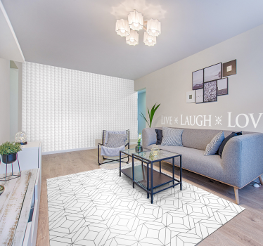 White square 3d wallpaper Bedroom Wallpaper - TenStickers