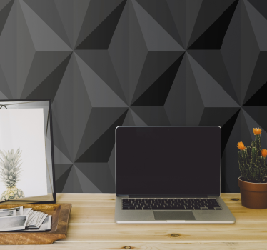 geometrical triangles 3D Geometric triangle wallpaper - TenStickers