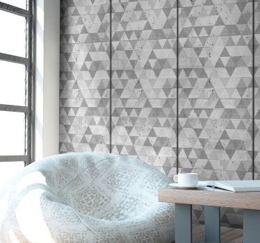 Concrete triangles Textured Wallpaper - TenStickers