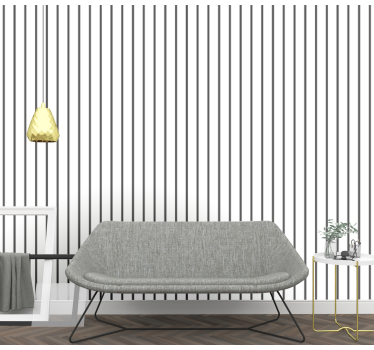 Black and white sailor  striped wallpaper - TenStickers