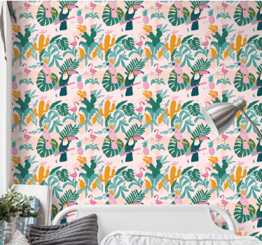 Tropical Flora Fauna nature wallpaper - TenStickers