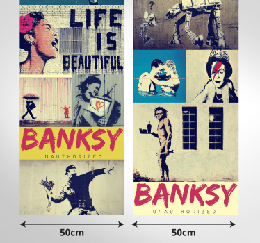 Collage of Street Art art wallpaper - TenStickers