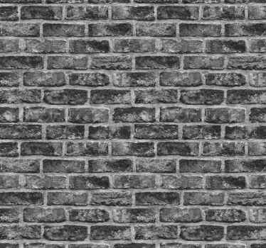 Black brick Stone effect wallpaper - TenStickers