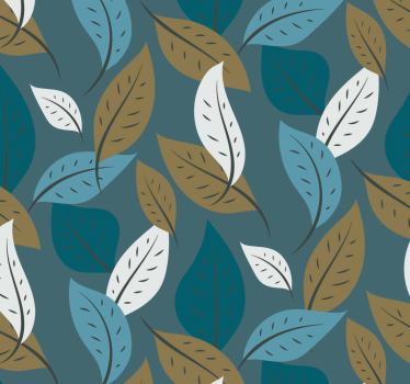 Simple leaves pattern Living room wallpaper for wall - TenStickers