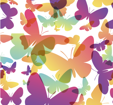 Gradient butterflies Living Room Wallpaper - TenStickers