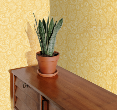 Arabic paisley style Living Room Wallpaper - TenStickers