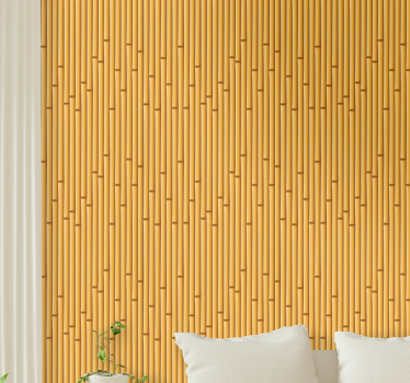 Bamboo effect "japandi" decoration Lounge Wallpaper - TenStickers
