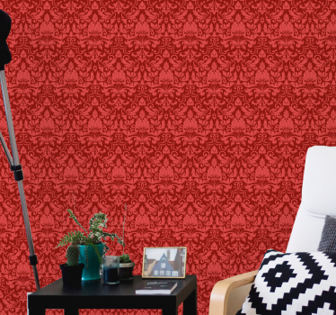 Baroque wallpaper with floral design - TenStickers