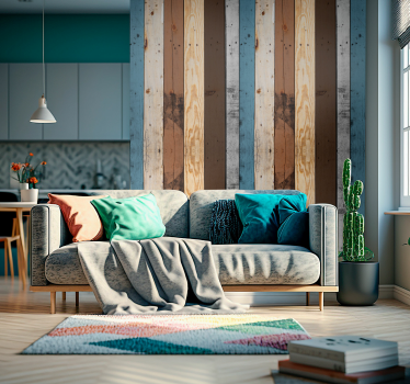 Beauty of wood effect Wallpaper - TenStickers