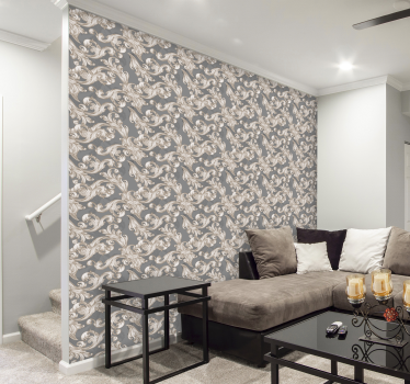Belle grise Vintage Wallpaper - TenStickers