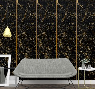 Black and gold marble texture Marble Effect Wallpaper - TenStickers