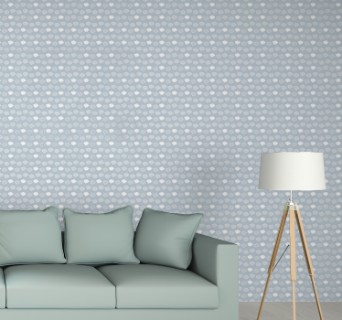Blue Clouds Pattern Wallpaper - TenStickers