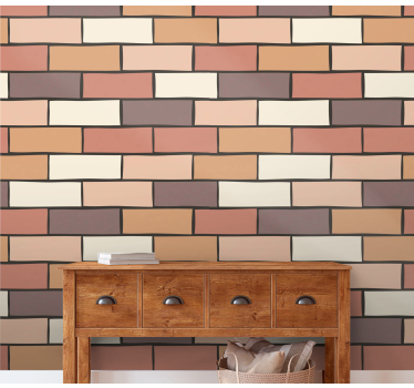 Brick wallpaper brick pattern design - TenStickers