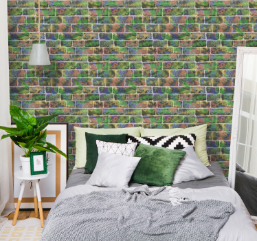 Brick wallpaper with brick pattern detail - TenStickers