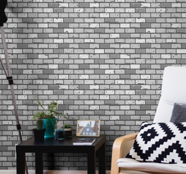 Bricks of concrete Brick effect wallpaper - TenStickers