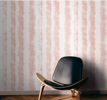 Brown blurred Japandi pattern with lines Lounge Wallpaper - TenStickers